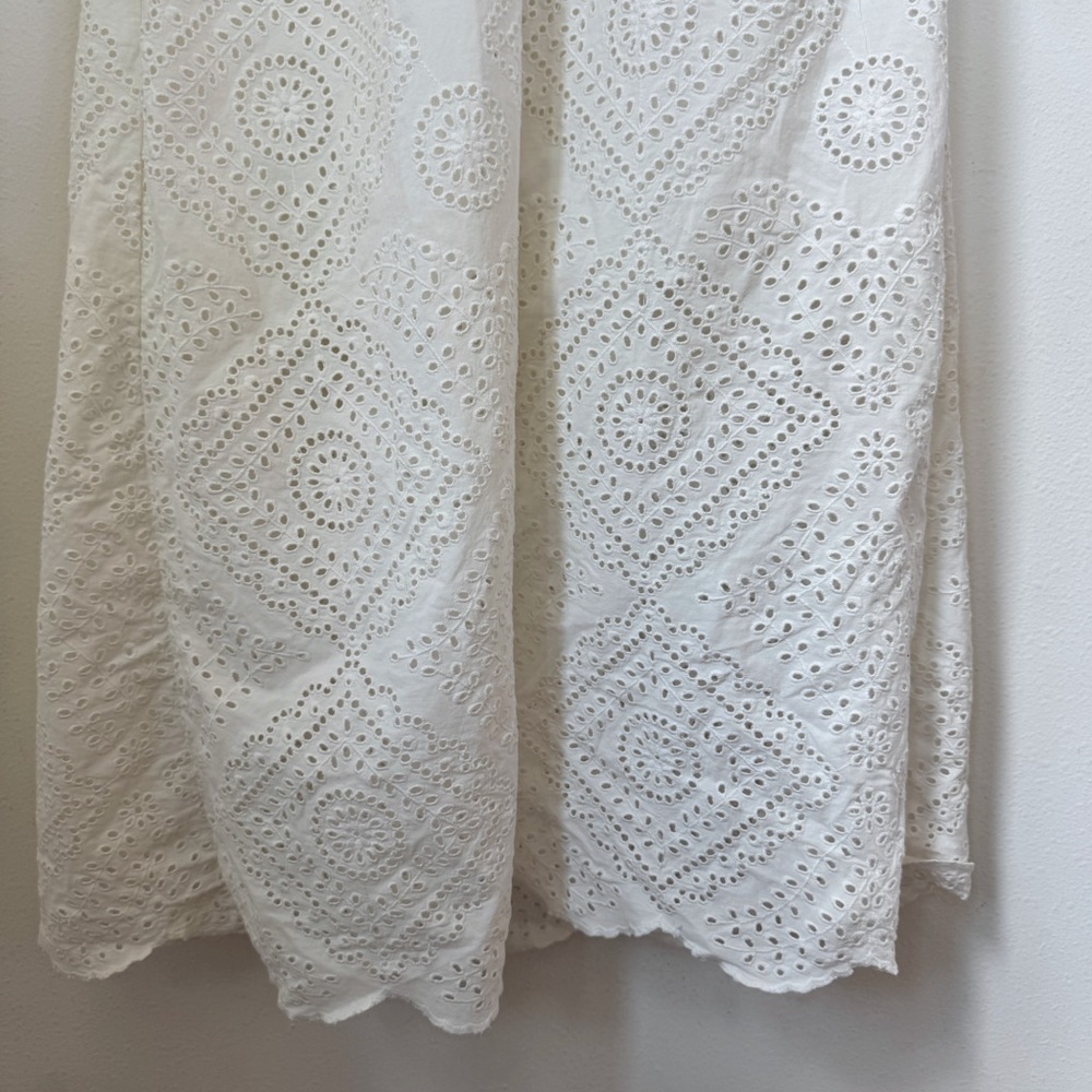 Sea New York White Eyelet Midi Dress with Back Tie - Picture 5 of 9